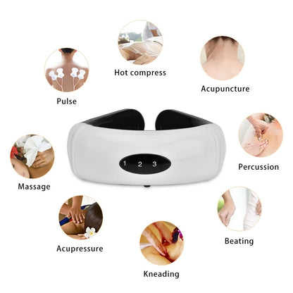 Neck Massager Electric Magnetic Pain Relief Therapy